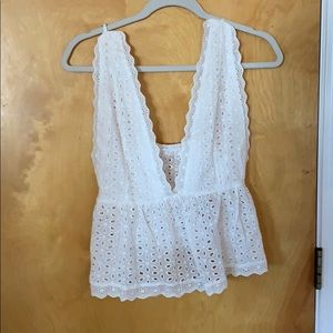 White summer cami top